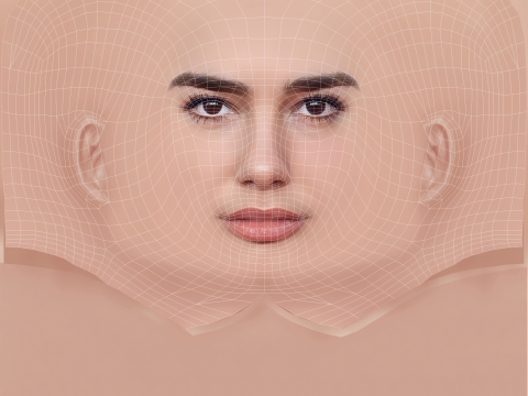 Dua Lipa Head - No Hair - Low poly head for game 3D Модель