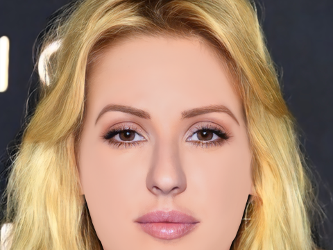 Elle Goulding Head - No Hair - Low poly head for game 3D Model