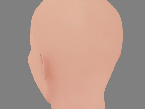 Elle Goulding Head - No Hair - Low poly head for game Modello 3D
