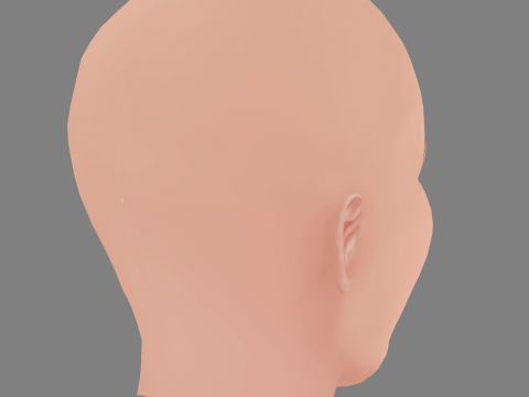 Elle Goulding Head - No Hair - Low poly head for game Modello 3D