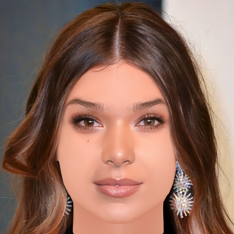Hailee Steinfeld Head - No Hair - Low poly head for game 3D Модель .c4d .max .obj .3ds .fbx .stl .blend