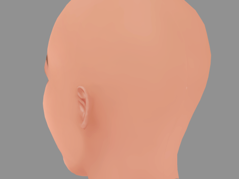 Hailee Steinfeld Head - No Hair - Low poly head for game 3D Модель