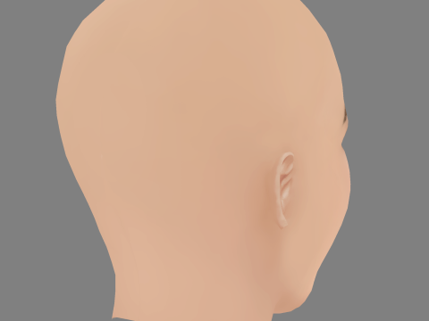 Zara Larsson Head - No Hair - Low poly head for game 3D मॉडल