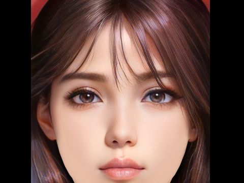 Beautiful Girl Head 02 - No Hair - Low poly head for game Modelo 3D