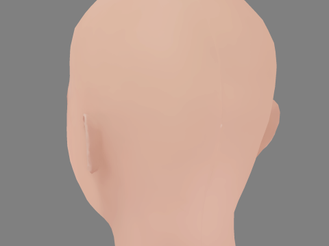 Beautiful Girl Head 03 - No Hair - Low poly head for game Modello 3D