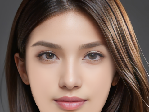 Beautiful Girl Head 04 - No Hair - Low poly head for game 3D-Modell