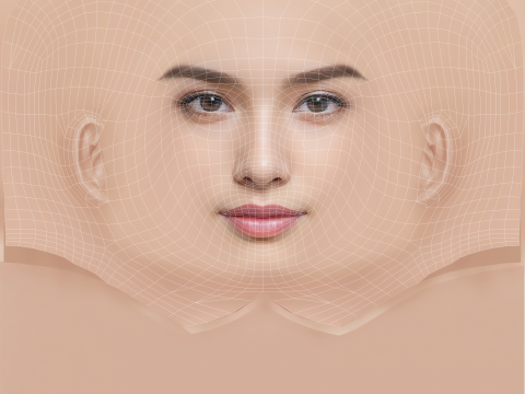 Beautiful Girl Head 04 - No Hair - Low poly head for game 3D 모델
