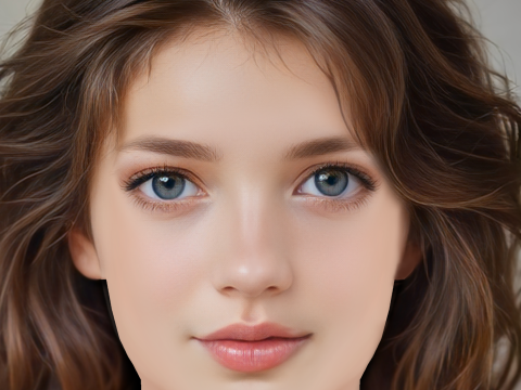 Beautiful Girl Head 05 - No Hair - Low poly head for game Modèle 3D