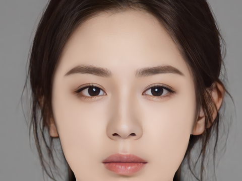 Beautiful Girl Head 06 - No Hair - Low poly head for game 3Dモデル