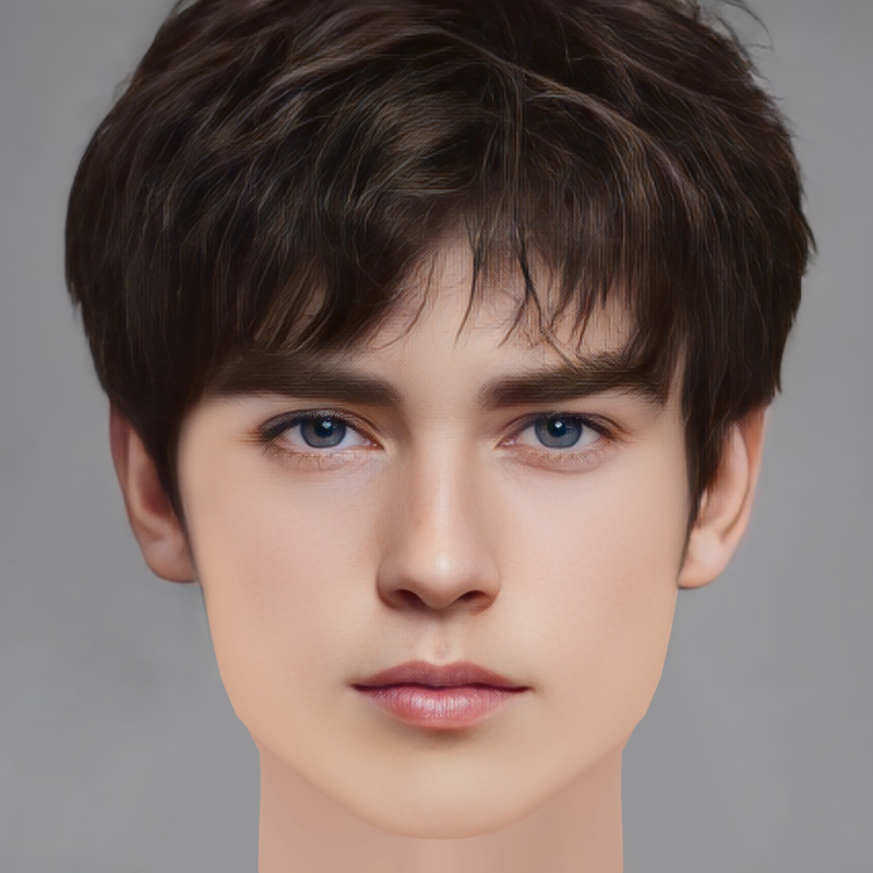 Handsome Boy Head 01 - No Hair - Low poly head for game Modello 3D .c4d .max .obj .3ds .fbx .stl .blend