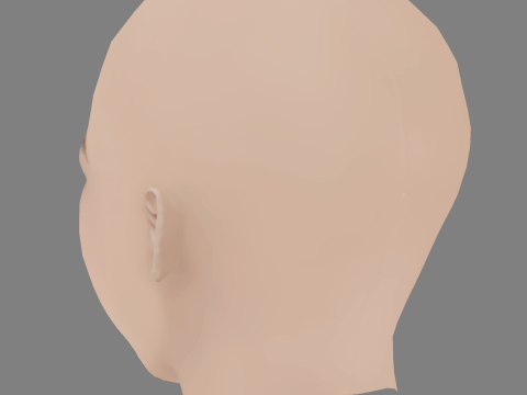 Pretty Child Head 02 - No Hair - Low poly head for game 3D मॉडल