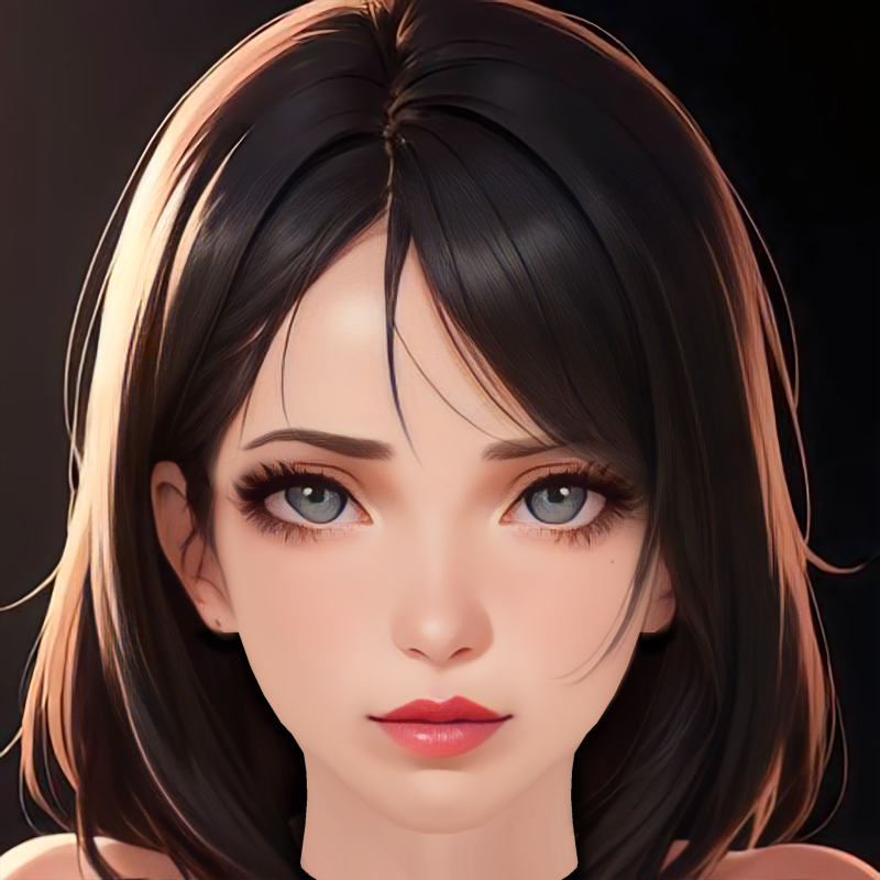 Cartoon Girl Head 01 - No Hair - Low poly head for game Model 3D .c4d .max .obj .3ds .fbx .stl .blend