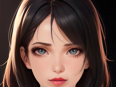 Cartoon Girl Head 01 - No Hair - Low poly head for game 3D Model