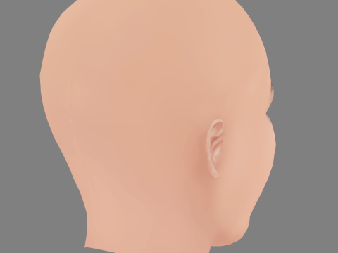 Jennifer Lopez Head - No Hair - Low poly head for game Modello 3D