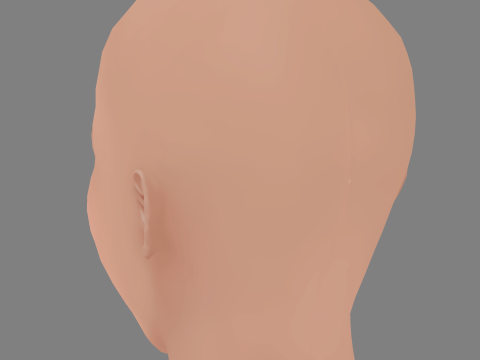Katy Perry Head - No Hair - Low poly head for game Model 3D