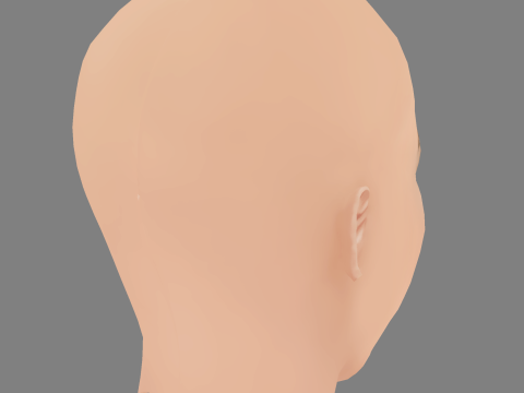 Kelly Clarkson Head - No Hair - Low poly head for game 3D मॉडल