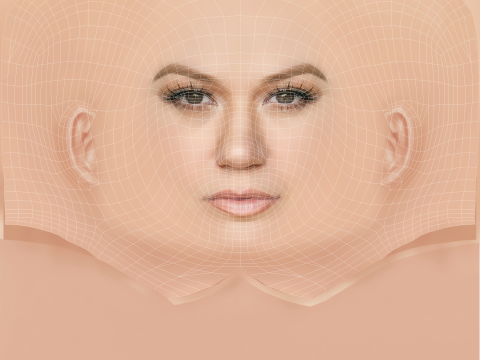 Kelly Clarkson Head - No Hair - Low poly head for game 3D मॉडल