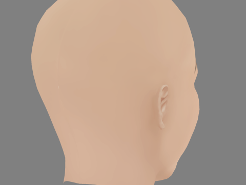 Kesha Rose Sebert Head - No Hair - Low poly head for game Modelo 3D