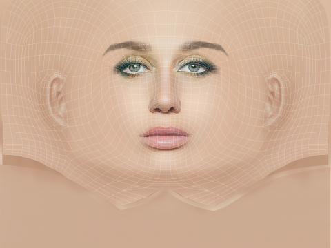 Kesha Rose Sebert Head - No Hair - Low poly head for game Modelo 3D