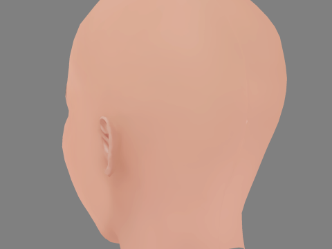Lana Del Rey Head - No Hair - Low poly head for game 3D Model