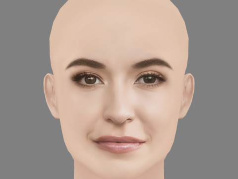 Lauren Daigle Head - No Hair - Low poly head for game 3D Модель