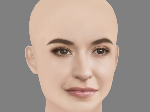 Lauren Daigle Head - No Hair - Low poly head for game 3D Модель