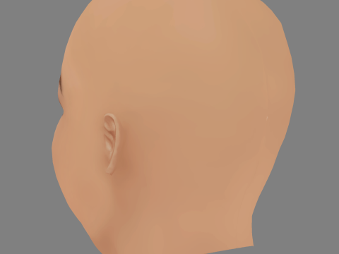 Lizzo Head - No Hair - Low poly head for game 3D-Modell