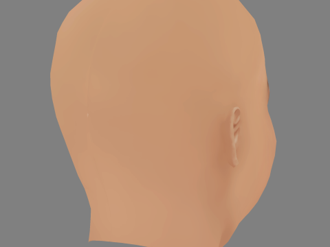 Lizzo Head - No Hair - Low poly head for game 3D-Modell