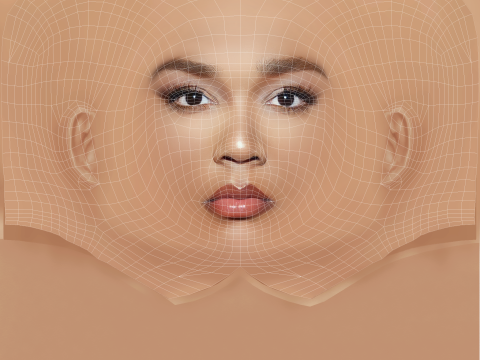 Lizzo Head - No Hair - Low poly head for game 3D-Modell