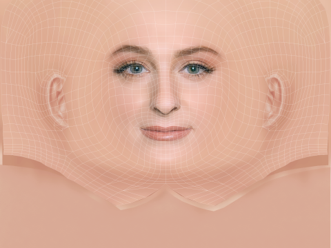 Meghan Trainor Head - No Hair - Low poly head for game 3D Модель