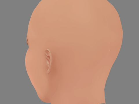 Nicki Minaj Head - No Hair - Low poly head for game 3D Model