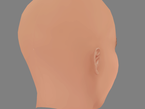 Nicki Minaj Head - No Hair - Low poly head for game 3D Model