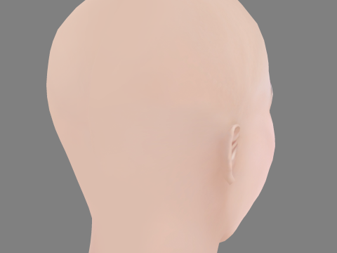 Norah Jones Head - No Hair - Low poly head for game 3Dモデル