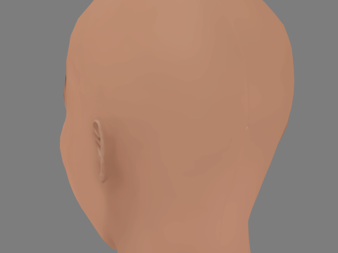 Normani Head - No Hair - Low poly head for game 3D Model