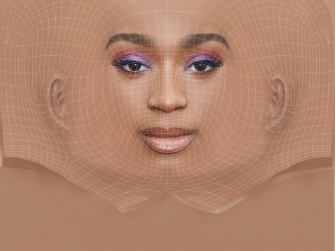 Normani Head - No Hair - Low poly head for game 3D Model
