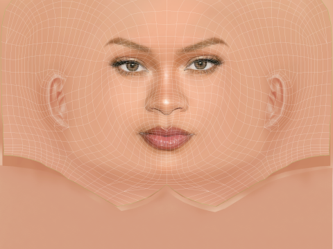 Rihanna Head - No Hair - Low poly head for game 3D 模型