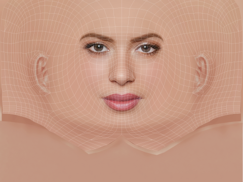 Shakira Head - No Hair - Low poly head for game 3Dモデル