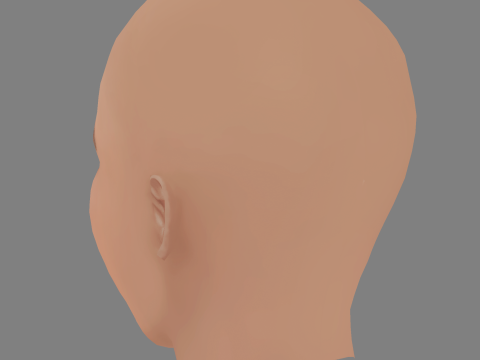 Alexandra Barton Head - No Hair - Low poly head for game 3D Model