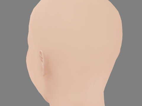 Demi Moore Head - No Hair - Low poly head for game 3D 모델