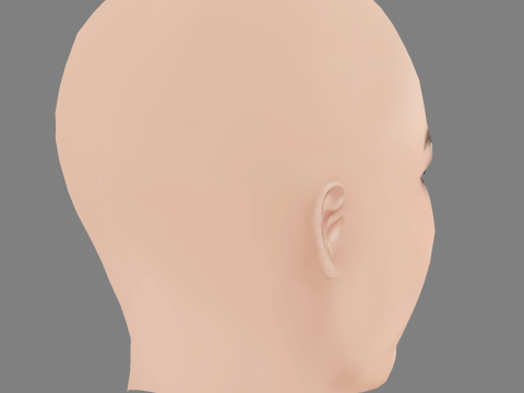 Demi Moore Head - No Hair - Low poly head for game 3D 모델