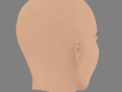 Julia Goldani Telles Head - No Hair - Low poly head for game 3D Model