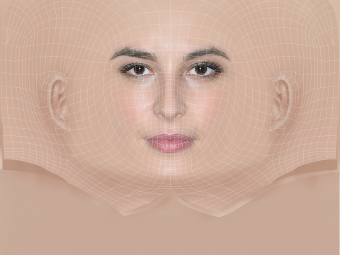 Loan Chabanol Head - No Hair - Low poly head for game Model 3D