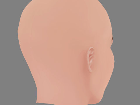 Adele Exarchopoulos Head - No Hair - Low poly head for game 3Dモデル