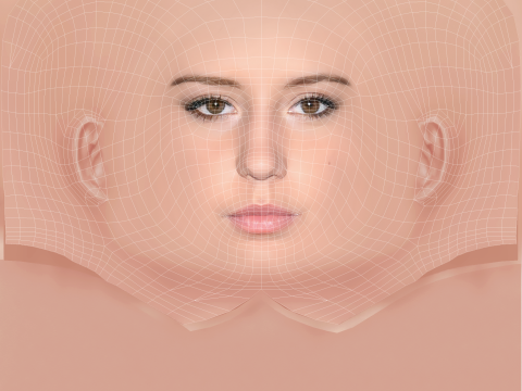 Adele Exarchopoulos Head - No Hair - Low poly head for game 3Dモデル