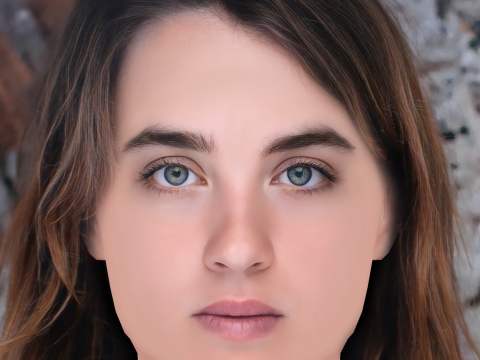 Adele Haenel Head - No Hair - Low poly head for game 3D Model