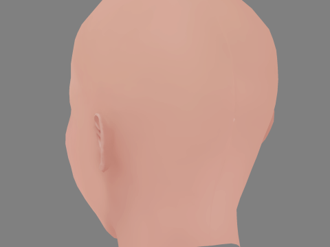 Adele Haenel Head - No Hair - Low poly head for game 3D Модель