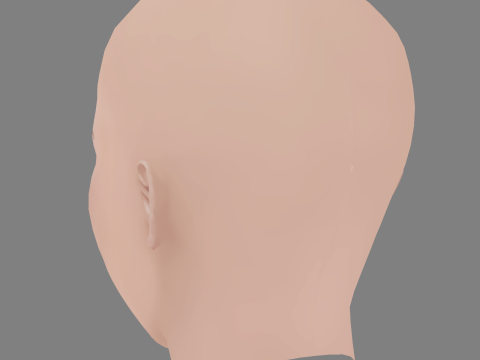 Adele Wismes Head - No Hair - Low poly head for game Model 3D