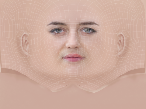Adele Wismes Head - No Hair - Low poly head for game Model 3D