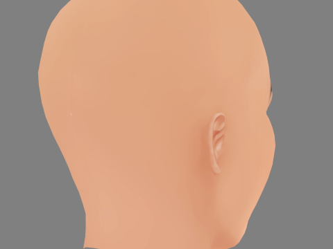 Adriana Louvier Head - No Hair - Low poly head for game Modello 3D
