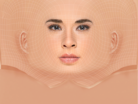 Adriana Louvier Head - No Hair - Low poly head for game Modello 3D